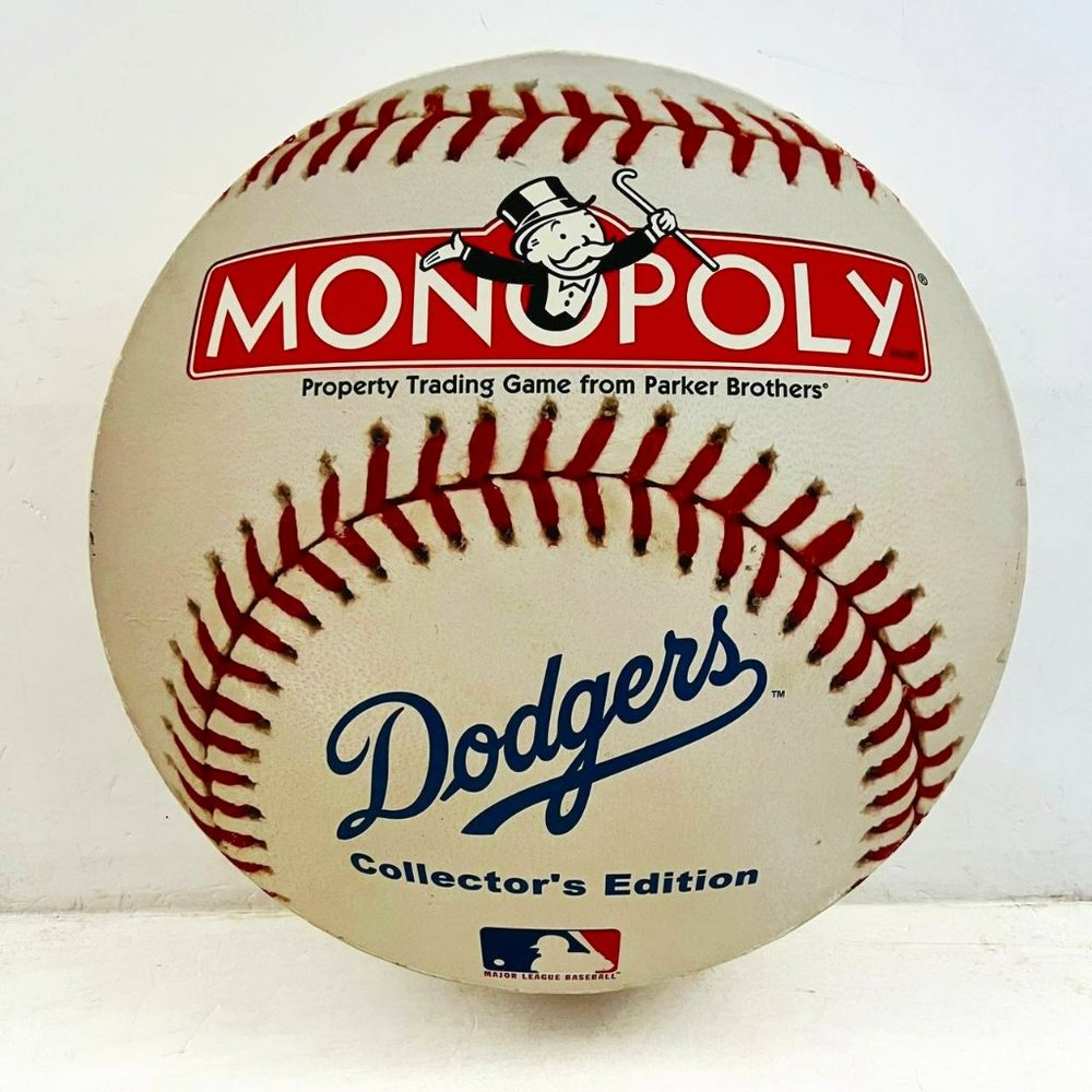 Vintage Monopoly MLB LA Dodgers Collector's Edition Round‎ Box Board Game Hasbro